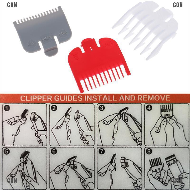 GON 3Pcs Hair Clipper Limit Comb Cutting Guide Barber Replacement Hair Trimmer Tool