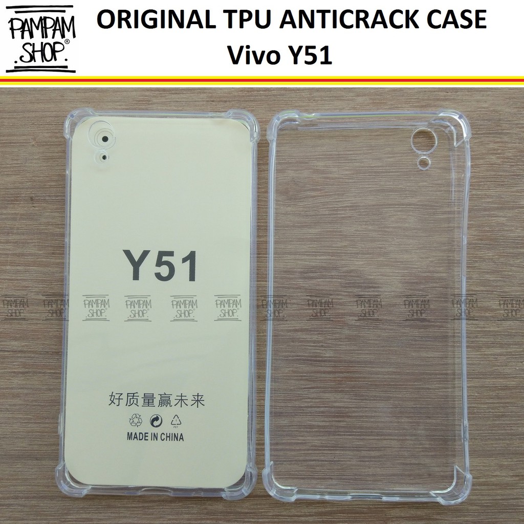 Case TPU Anti Crack Vivo Y51 Y 51 Fuze Ultrathin Anti Pecah Benturan Anticrack Ultra Thin Transparan