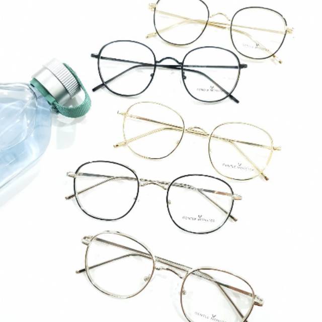 Frame kacamata model besi bulat kekinian