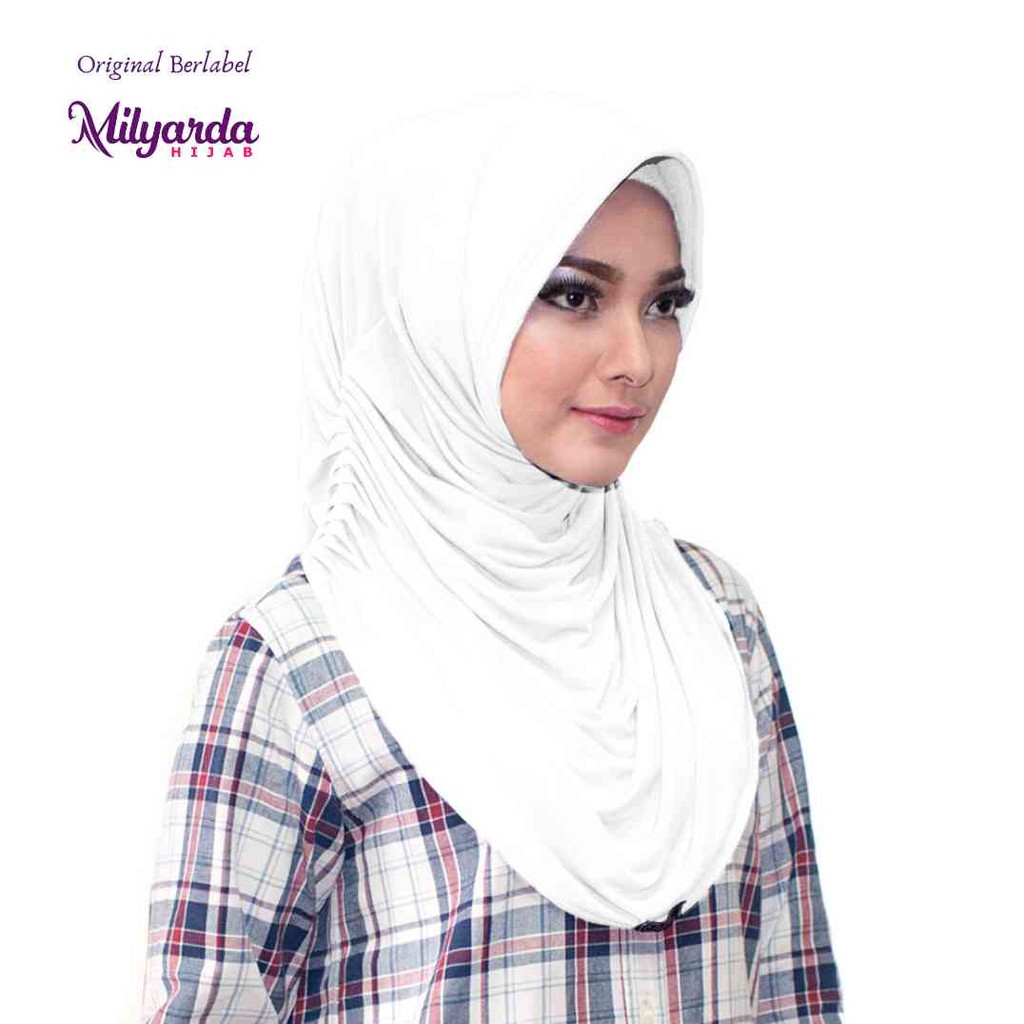 Milyarda hijab instan Rumana fashion/kerudung/jilbab syari/pashmina instant-broken whaite