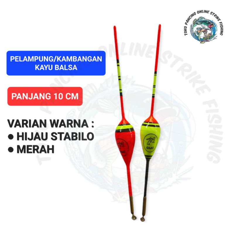 PELAMPUNG/KAMBANGAN KAYU BALSA GMC 10 CM