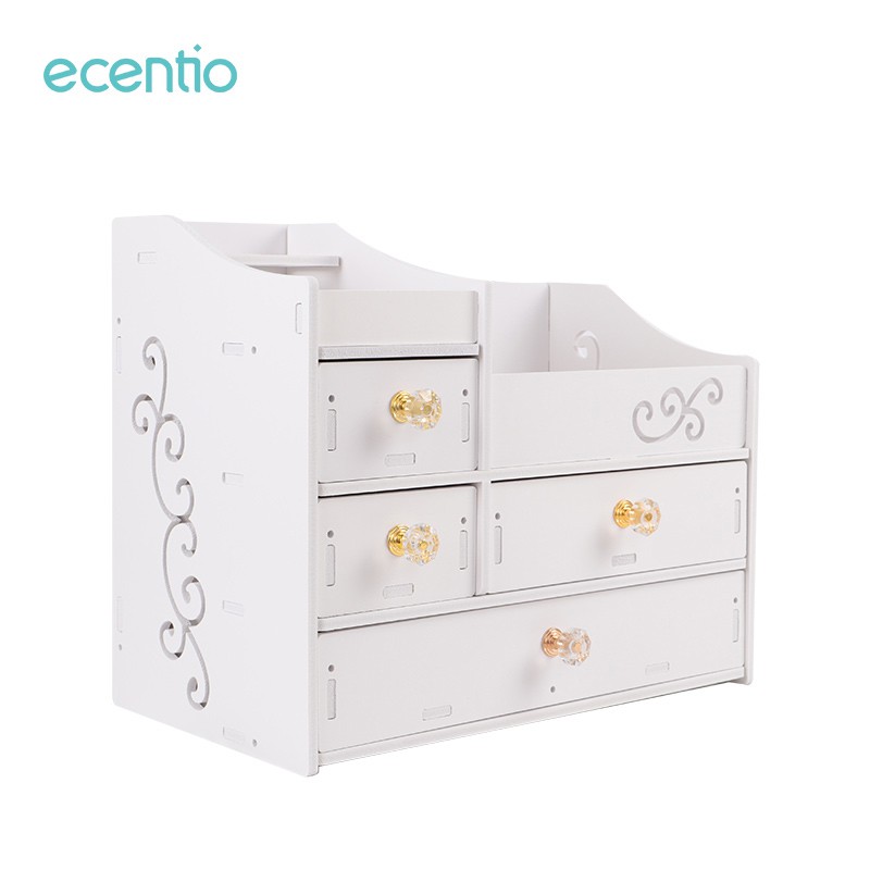 

Ecentio Rak Makeup Rak 4 levels dressing table Kotak Penyimpanan Tiga Lapis Rak Kosmetik