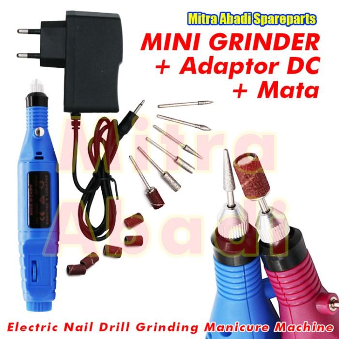 Mini Grinder Engraving Drill Gerinda Ukir Amplas + Adaptor DC + Mata