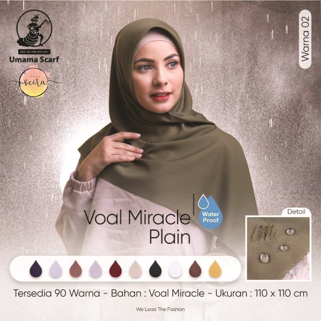 [BISA COD] Umama Hijab Voal Miracle Waterproof LC (Laser Cut)