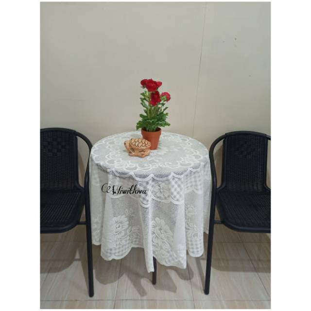 TAPLAK MEJA MAKAN BULAT 8K MOTIF / TAPLAK MEJA BULAT / TAPLAK MEJA MAKAN BULAT