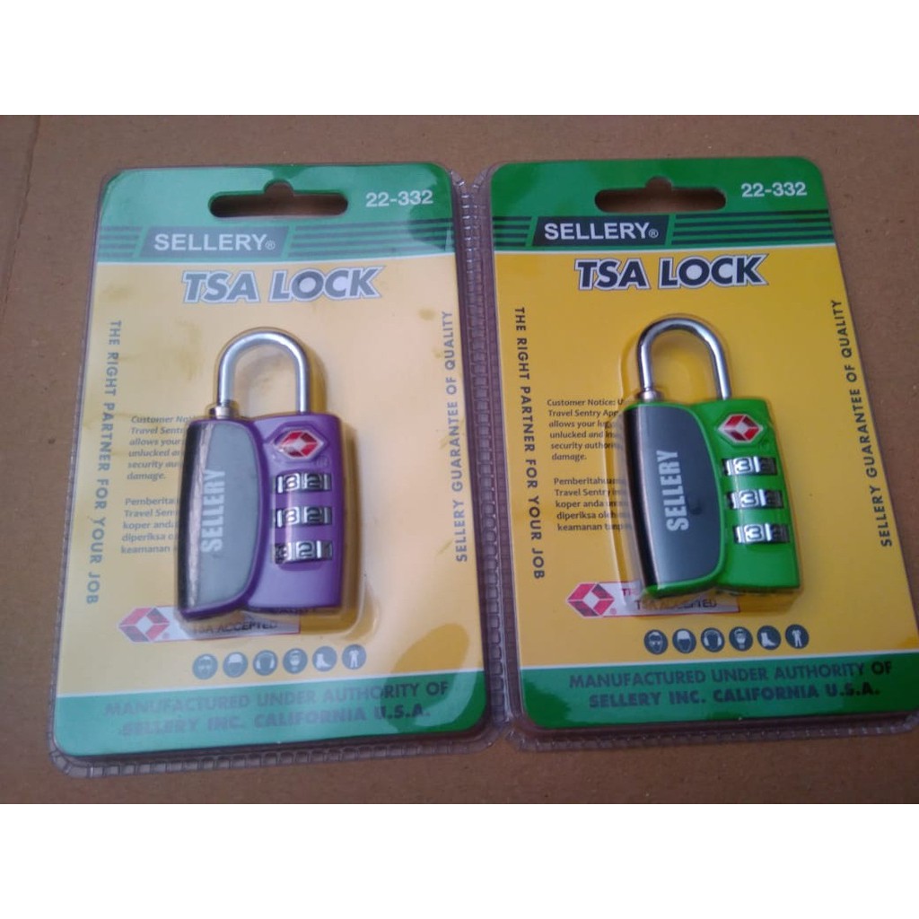Gembok Travel Sellery TSA