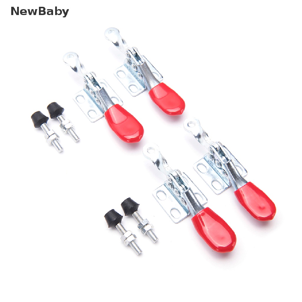 NewBaby 4pcs Red Toggle Clamp GH-201A 201-A Quick Release Tool Horizontal Clamp Hand ID