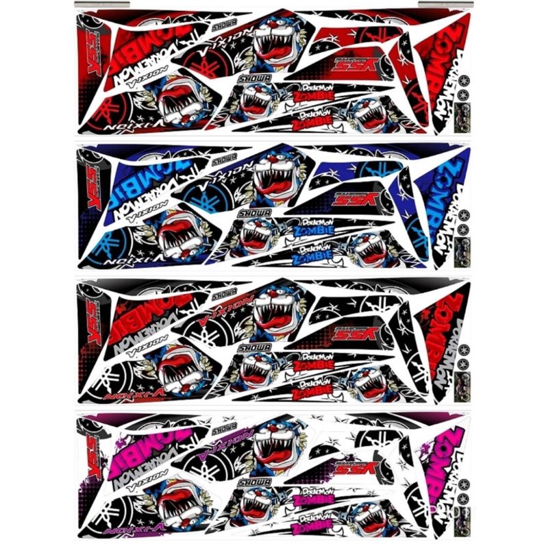 Striping Vixion Lama / Old 2008 2009 2010 2011 2012 Variasi Sticker Motor Stiker Scotlite Skotlet