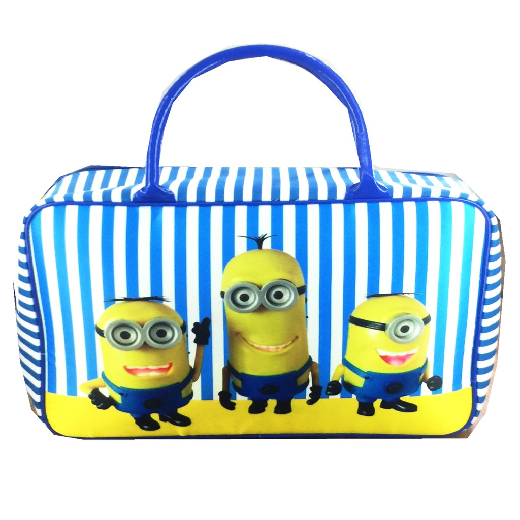 PROMO TERMURAH + FREE ONGKIR !!! Tas Travel Kanvas Minion Stuart JUMBO