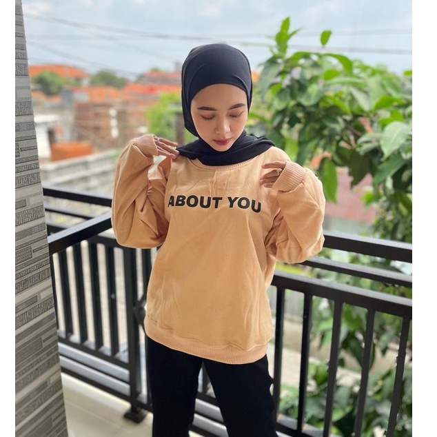 About You Sweater - Allsize - Bahan Fleece tebal dan lembut - Outfit Wanita Dan Pria