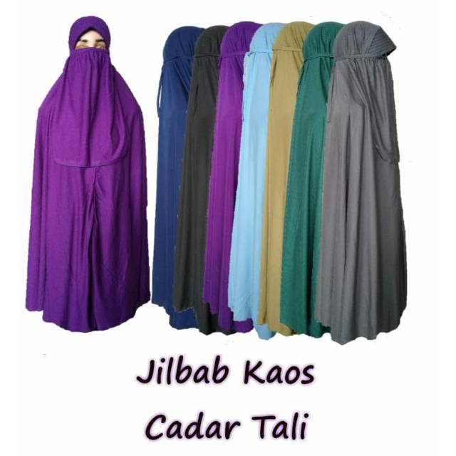 Jilbab Kaos Jumbo Cadar Tali