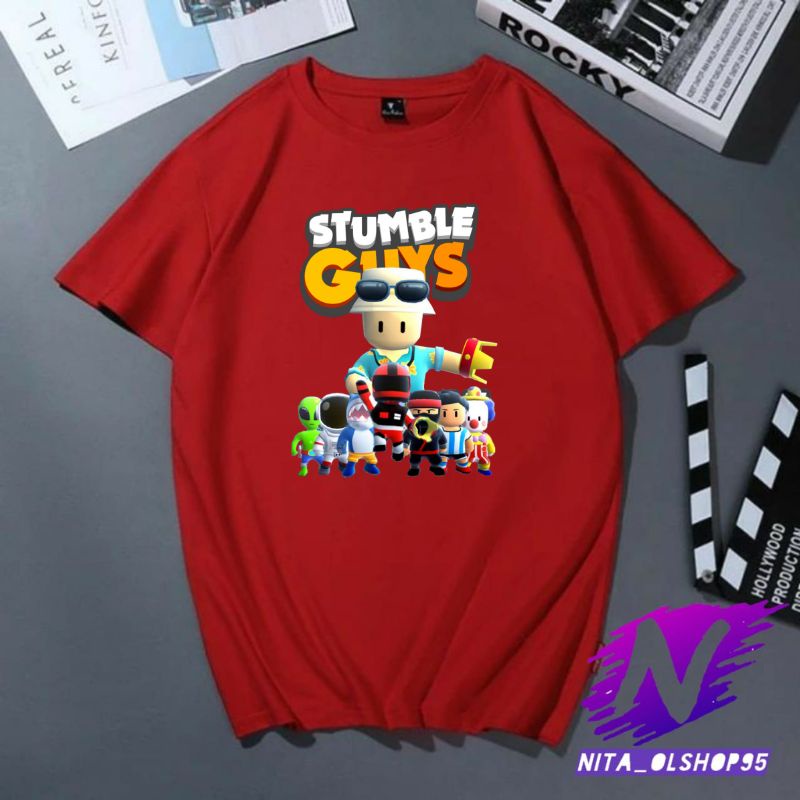 stumble guys baju atasan anak kaos stumble guys spesial bahan premium kaos anak laki laki