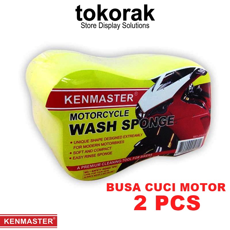 BUSA CUCI MOTOR MOBIL 2 PCS KENMASTER - MOTORCYCLE WASH SPONGE