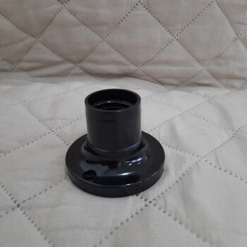 E27 STARLUX/Fitting Plafon Bulat Hitam Bakelite Model Broco TOP***