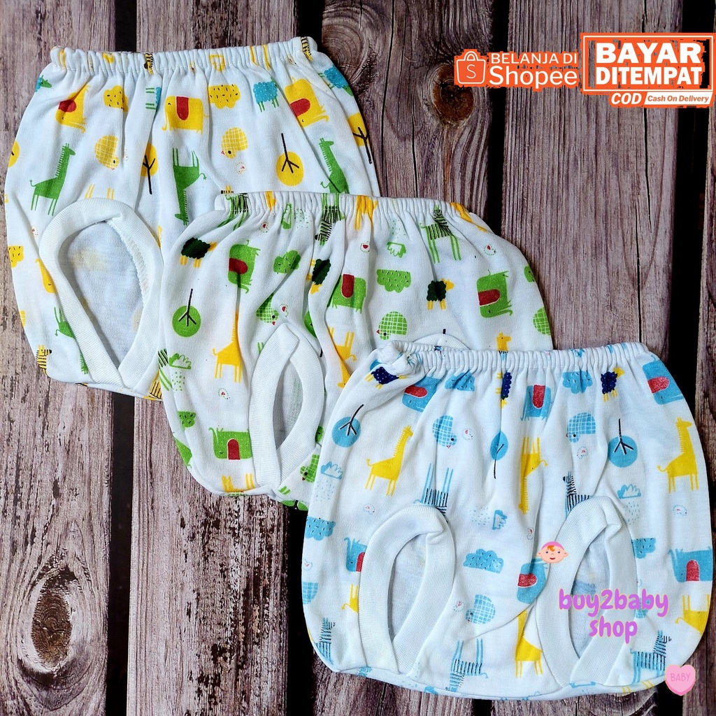 Celana Bayi Model Pop Shankusen motif Zebra &amp; Giraffe Isi 6 pcs