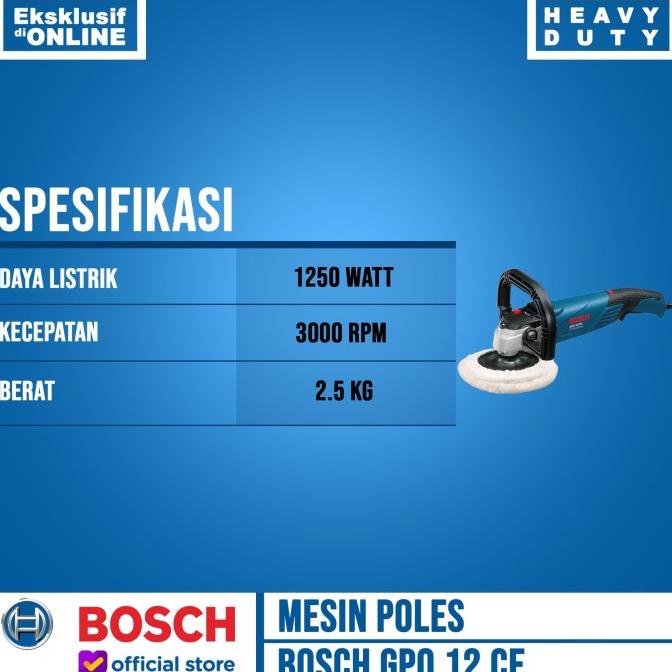 Mesin Polisher - Poles Mobil Bosch Gpo 12Ce 7 Inchi