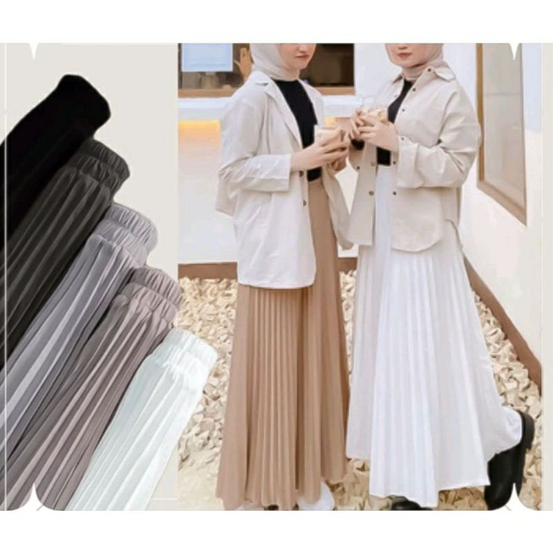 ROK PLISKET PREMIUM / WANITA MUSLIMAH / ROK PLISKET TERKINI