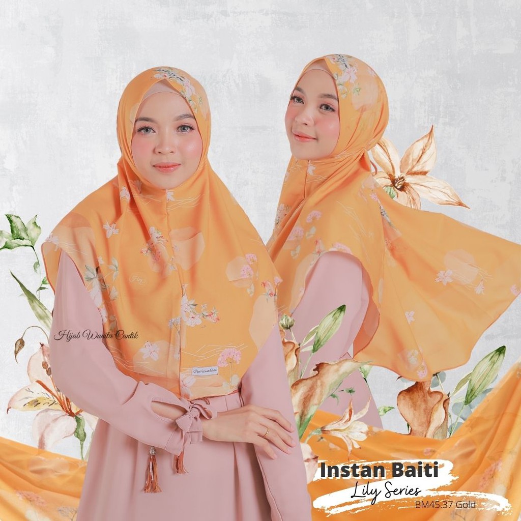 Hijabwanitacantik - Instan Baiti Lily | Hijab Instan | Jilbab Instan-Gold