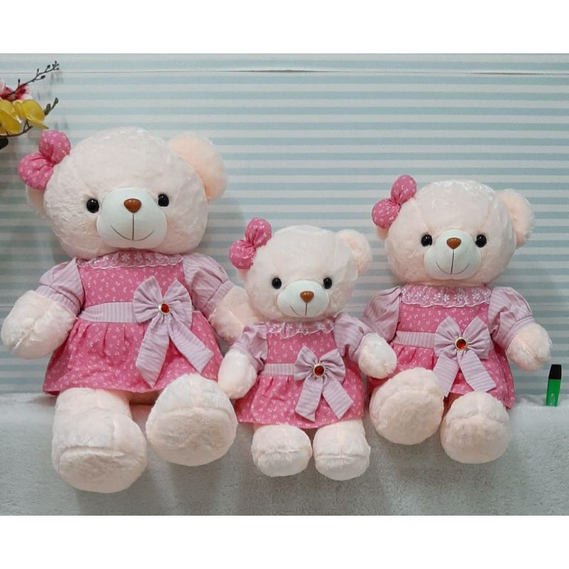 boneka teddy bear beruang dress