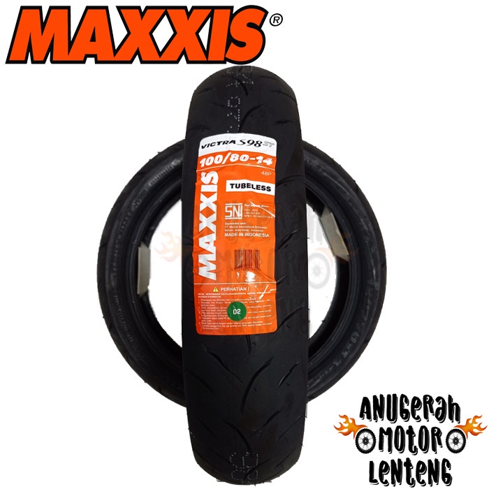 Ban Tubeless Maxxis Victra 100/80-14 100 80 14 Vario 125 150 Beat Spacy Scoopy