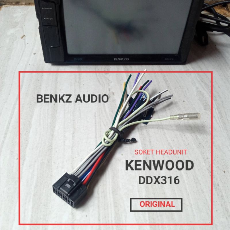 Kabel soket headunit Kenwood DDX316 original socket tape kenwod ddx 316