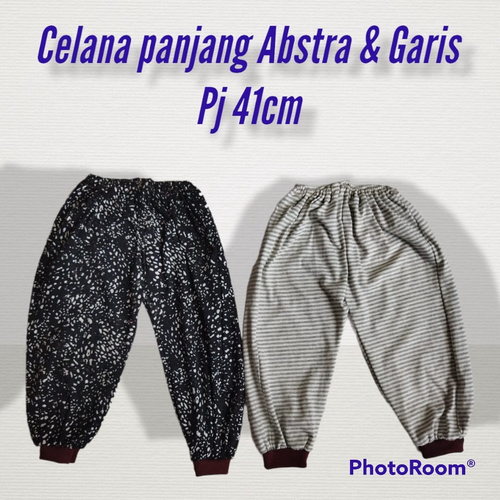 Celana Panjang Bayi Katun Sambung Motif Dan Abstrak