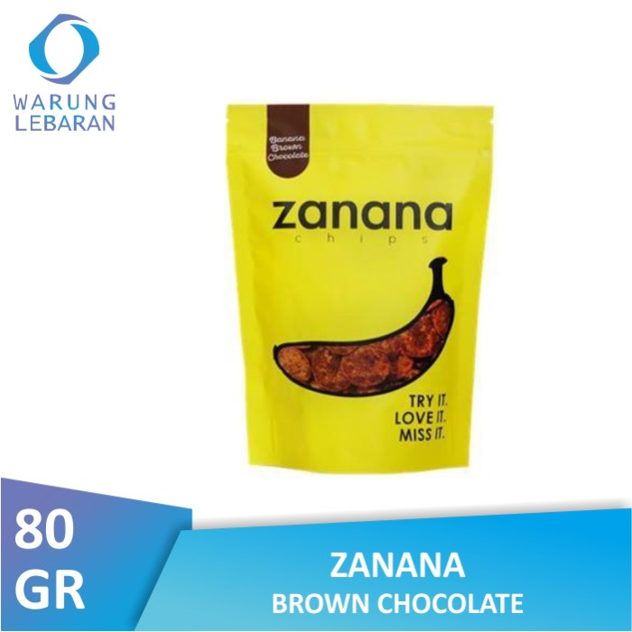 

Zanana Chips Brown Chocolate 80 GR - Kripik Pisang