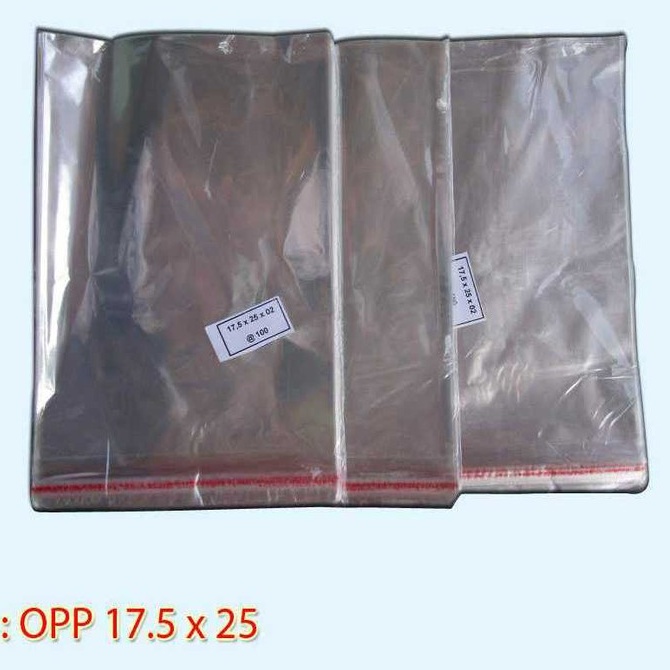 

Plastik OPP 17,5 x 25 Murah Isi 100 Lembar