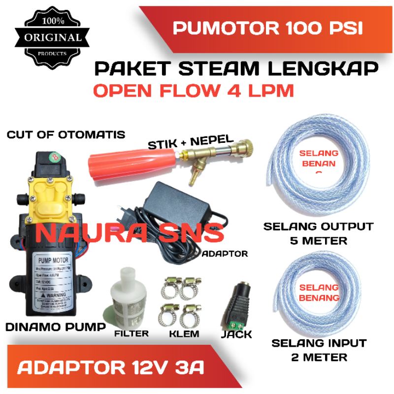 Alat Cuci Motor / Steam Motor /  Steam Mobil / Cuci Ac / Paket Lengkap Siap Pakai