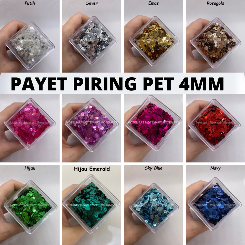 Payet Manik Piring 4mm Piringan Bundar