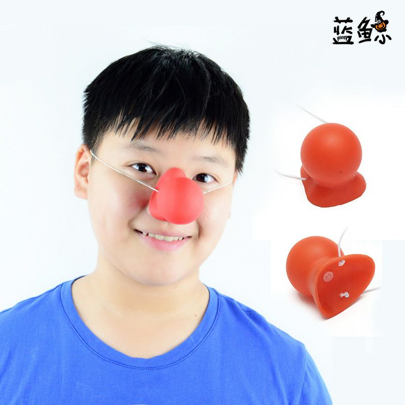 Hidung Badut Bunyi Mencicit Warna Merah Tali Elastis Kostum Cosplay Halloween Sulap Karnaval Prank