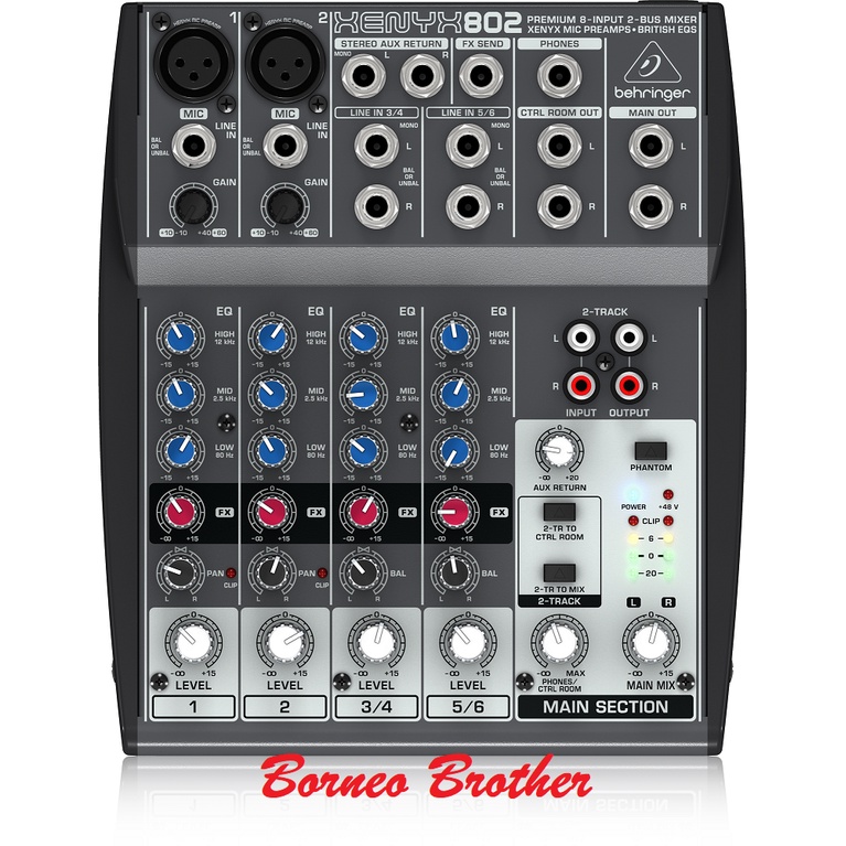 Mixer Behringer Xenyx 802 Xenyx802 Xenyx-802 Original 8 Input