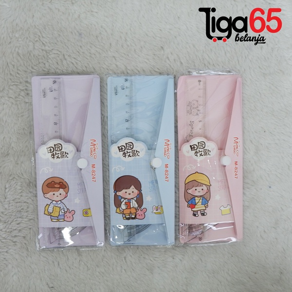 365 PENGGARIS SET #40952 Penggaris Set Paket Penggaris / Penggaris Set Plastik 15cm