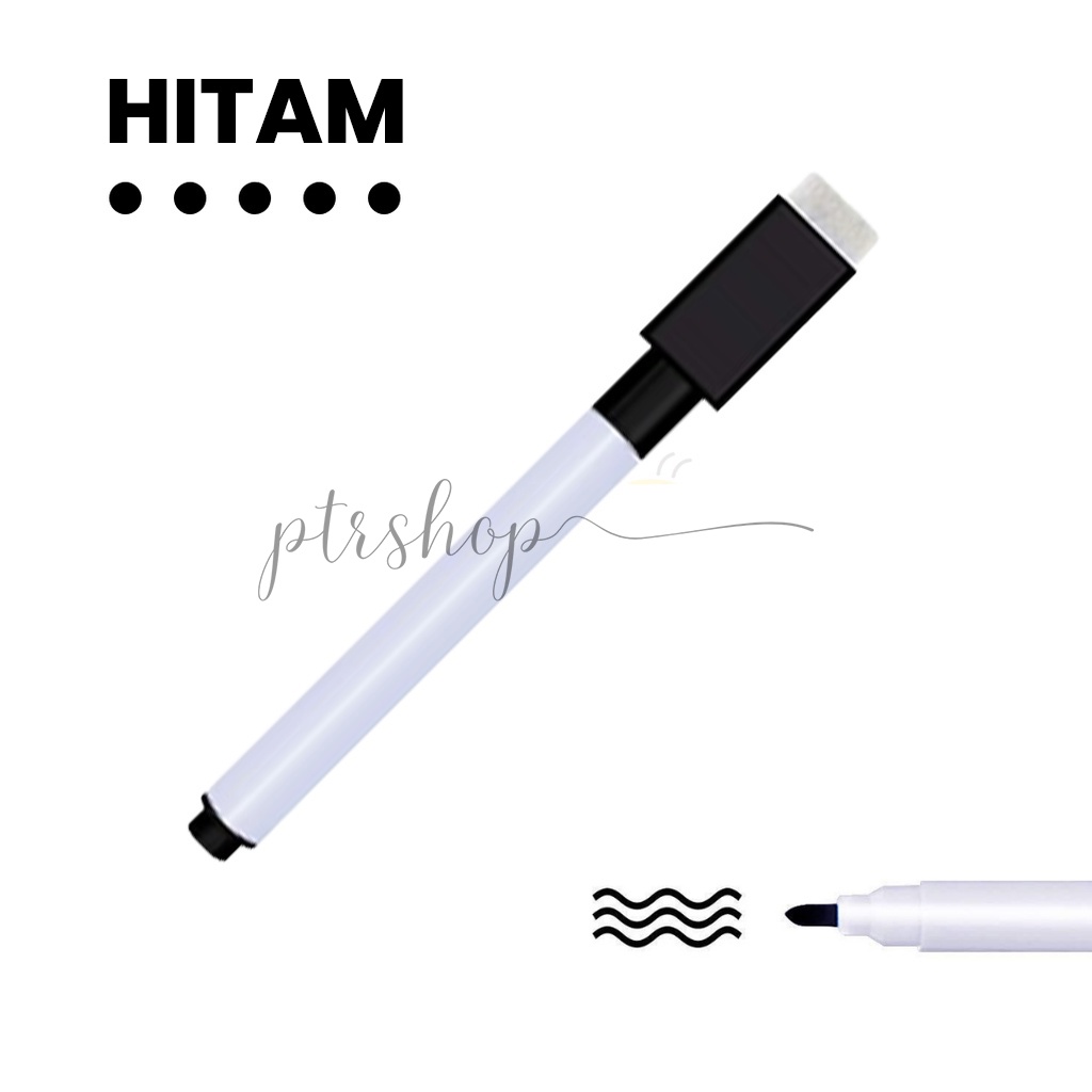 

Spidol HITAM Wipe and Clean Papan Tulis - HARGA PER-PCS / SATUAN