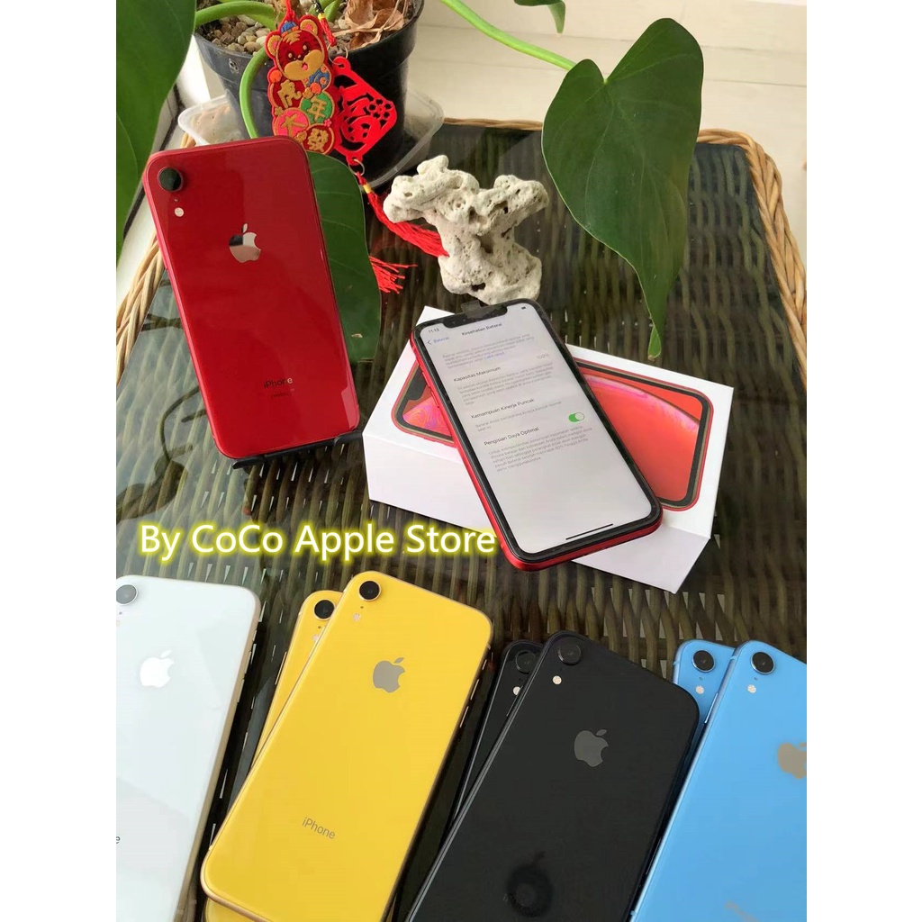 iPhoneXR  256GB Fullset  All Sim Silent Original Ex Inter Second Mulus100% Like New 3utools All Green (Garansi 1 Tahun)