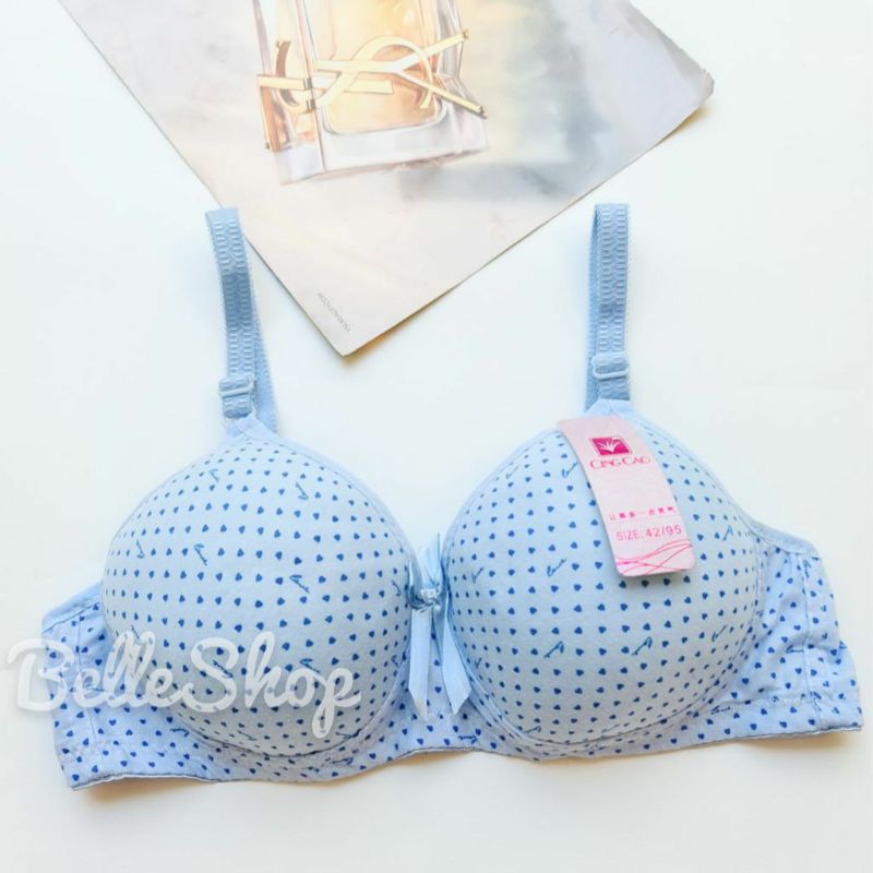 Bra Wanita Dewasa Cingcao Motif Polka Cup B / BH Wanita Import Halus