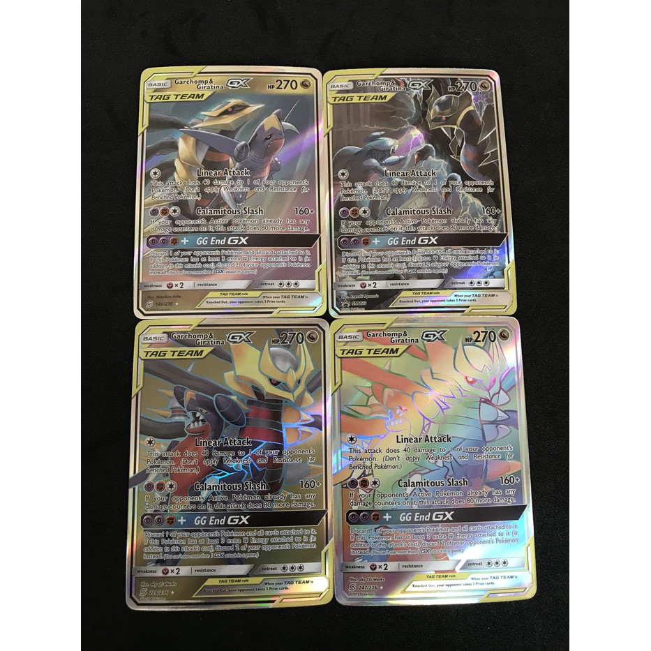 Kartu Pokemon TCG Sun&Moon Tag Team Garchomp & Giratina GX (4 kartu)