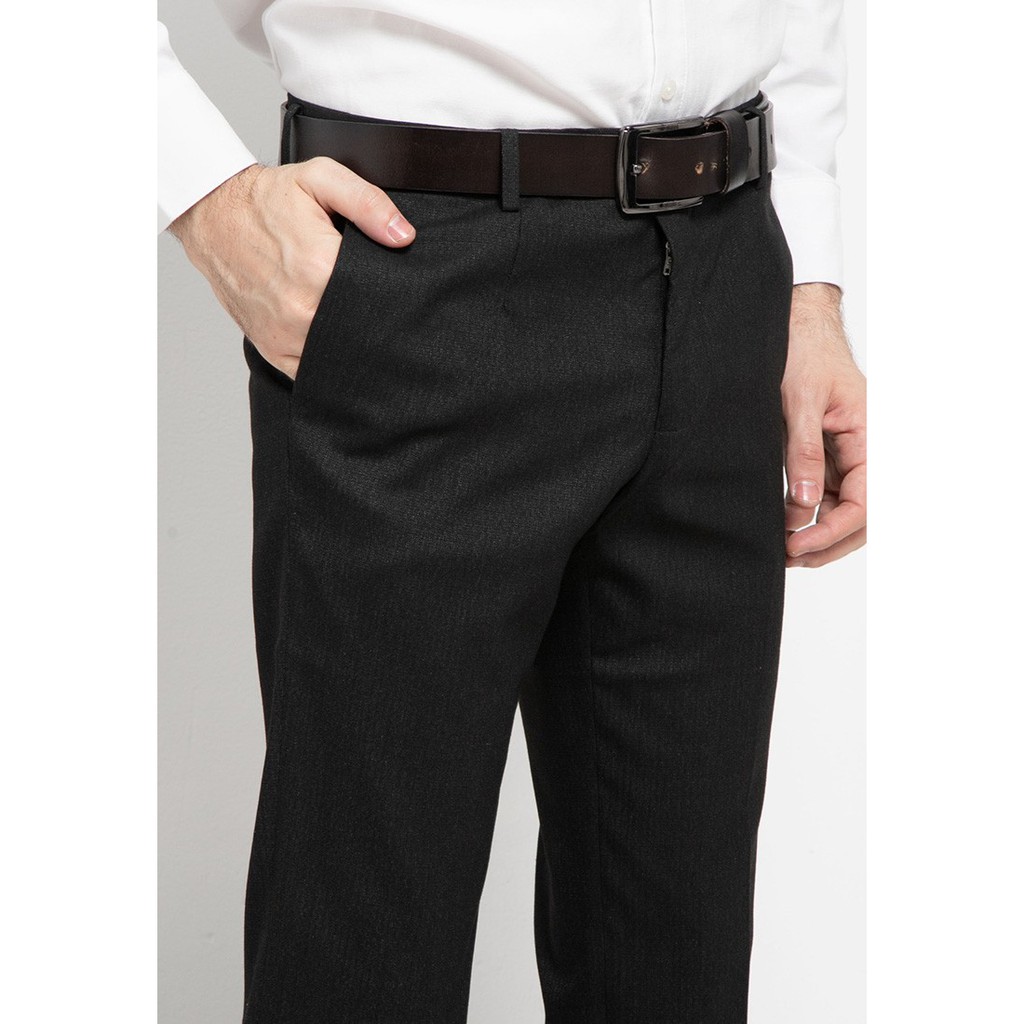 MYSTERICOUS Celana panjang pria Casual Formal Harian Slimfit MYST - Black ( Bahan Super Adem )