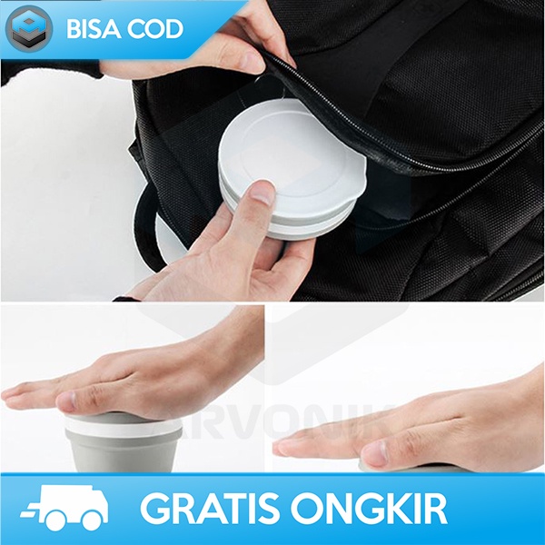 GELAS CANGKIR BISA DILIPAT FOLDABEL 350ML SILICONE CUP TRAVEL MUG 900