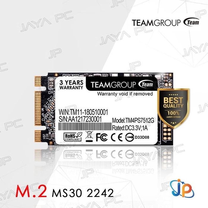 MURAH Team SSD MS30 Msata M.2 2242 256GB Team 256 GB M2 Sata TM4PS7256G0C101