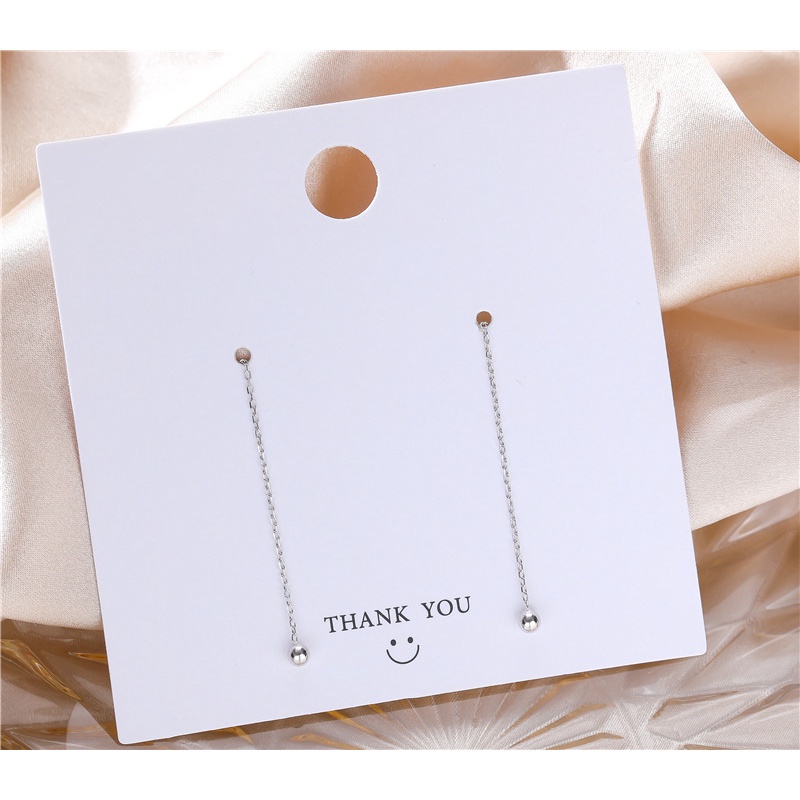 100% Anting perak S925 Anting-Anting Benang Telinga Kecil Bulat Perhiasan Hadiah Alergi Gratis Grosir Anting-Anting