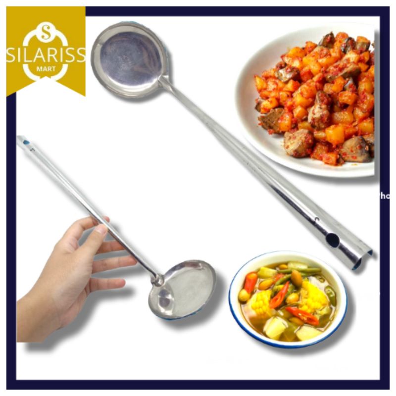 IRUS SAYUR STAINLESS PANJANG SEDANG 30 CM BESAR  40 CM