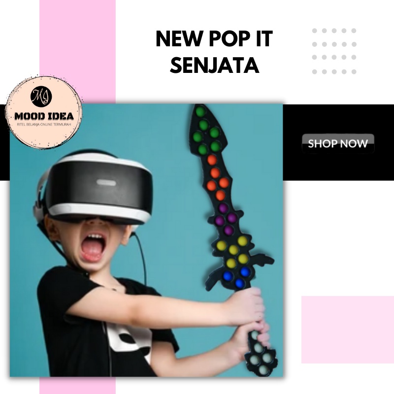 (MI) Mainan Pop It Simple Dimple Pedang Kapak Mainan Anak Senjata Terbaru-1