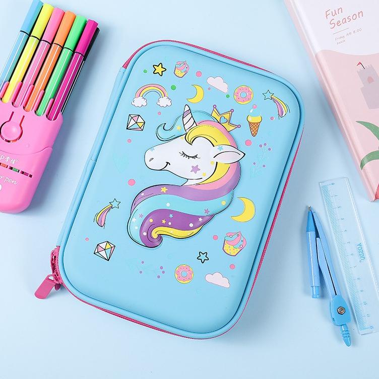 

[PRODUK NKAhj] Tempat pensil unicorn kotak pensil pensil case hardtop 3D unicorn lucu CS0