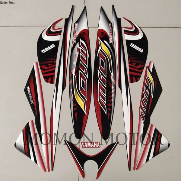 striping yamaha mio j mioj sporty 2012 sporty hitam merah