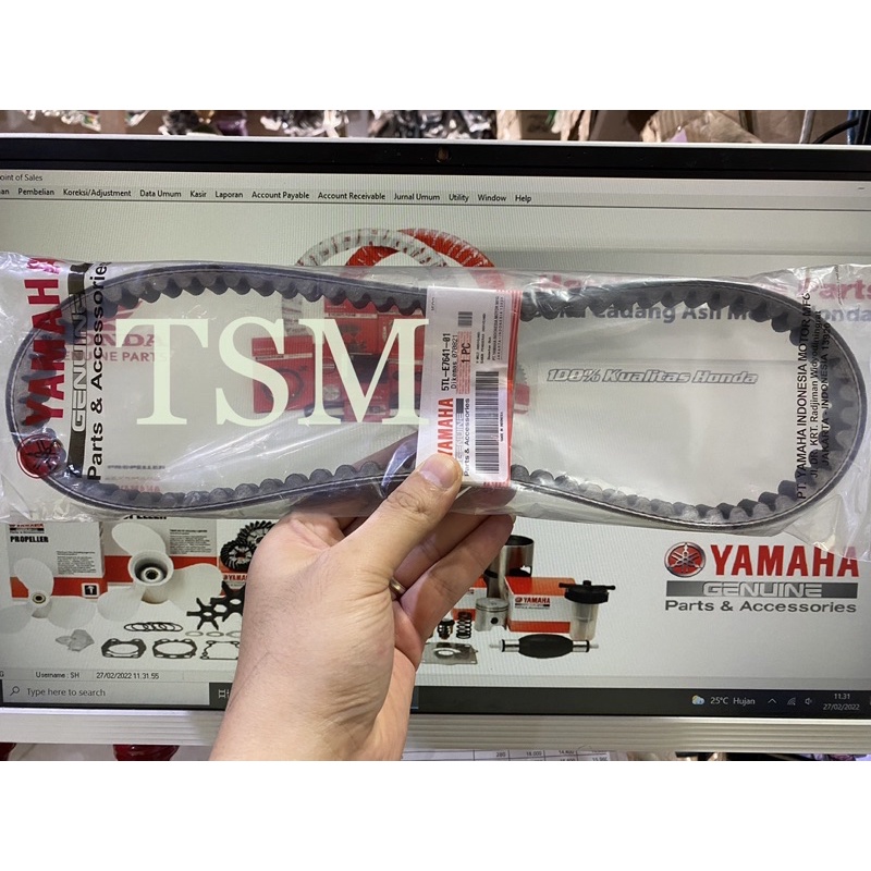 VAN BELT V BELT ONLY YAMAHA MIO SPORTY / MIO SOUL 5TL 100% ORIGINAL