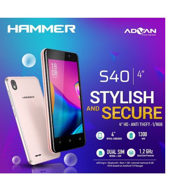 Advan Hammer S40 Garansi Resmi Advan Termurah Shopee Indonesia