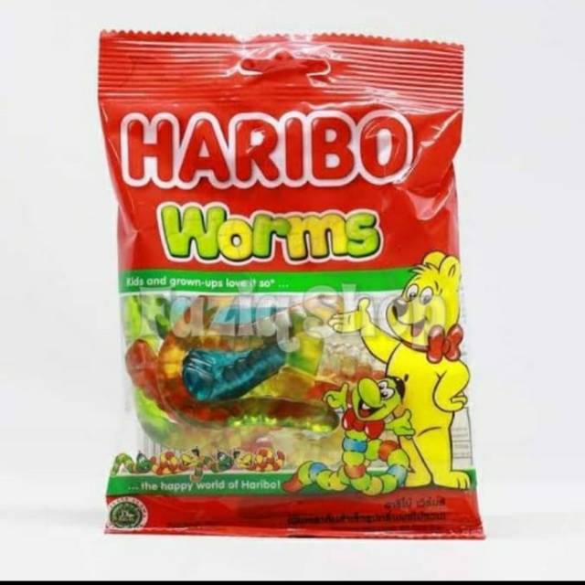 

Haribo Worms permen jelly 80gr