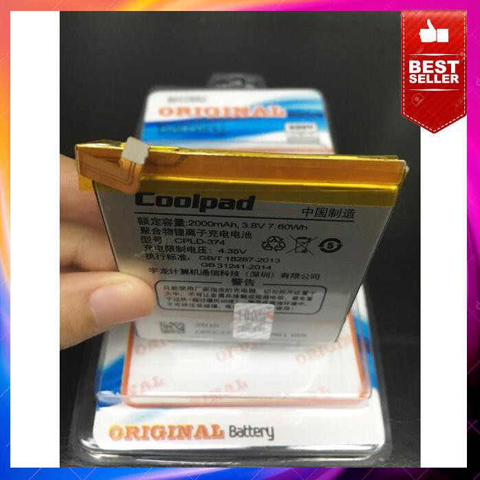 Acc Hp Baterai Coolpad Fancy Pro E571 Clpd 374 2000Mah Original Oem