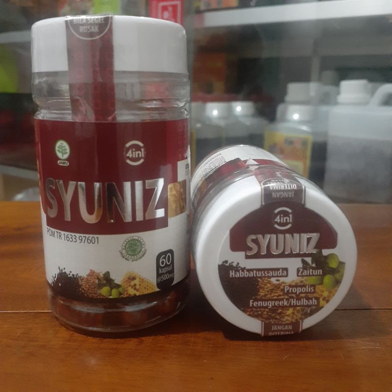 [ SYUNIZ 4 in 1 60 Kapsul ] MINYAK HABBATS, ZAITUN,  PROPOLIS DAN HULBAH